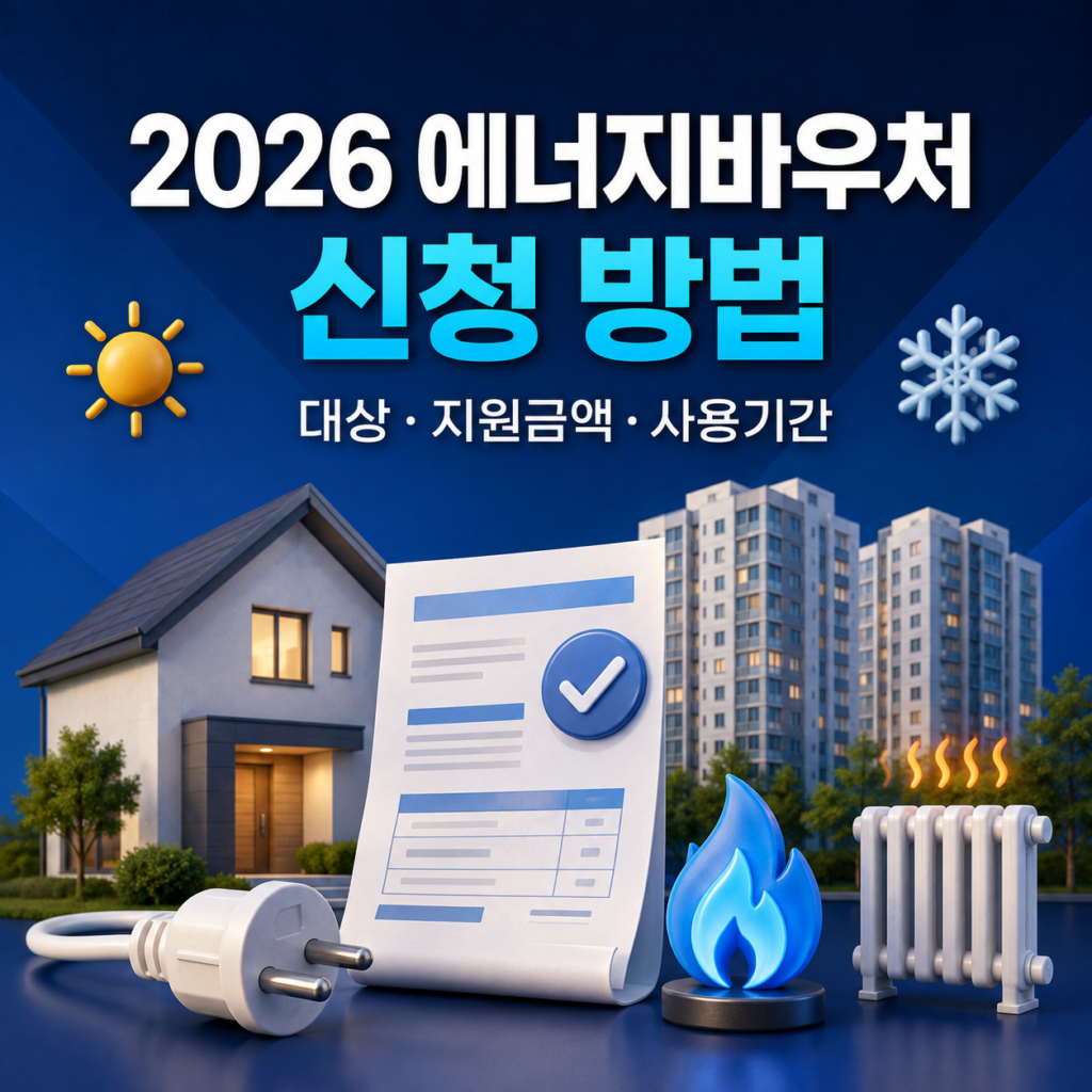 2026 에너지바우처 신청 방법과 지원금액 안내